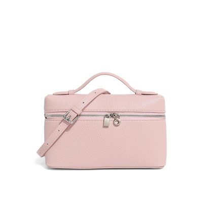 Small Pink Leather Tote Bag