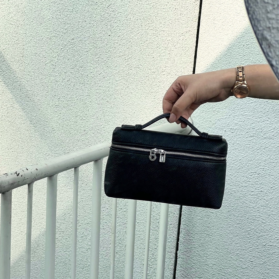 Small Pink Leather Tote Bag