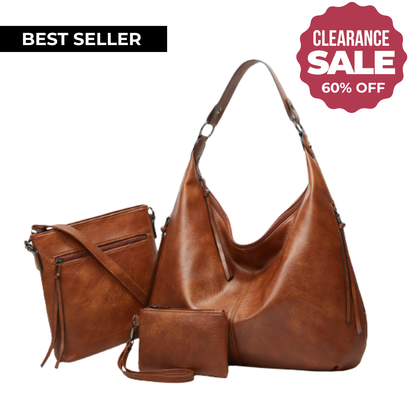 The Slouchy Soft Hobo Handbag 3-Piece Set