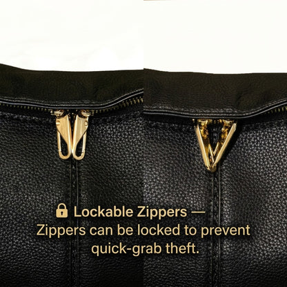 Luxury Leather Hobo Anti-Theft Handbag 2.0 + FREE Pouch Wallet (6-Layer Security Edition)