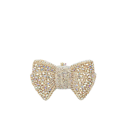 Bianca Bow Rhinestone Clutch Bag