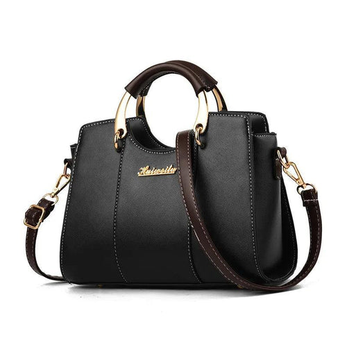 Luxurious Women's Leather Crossbody Bag - Atena