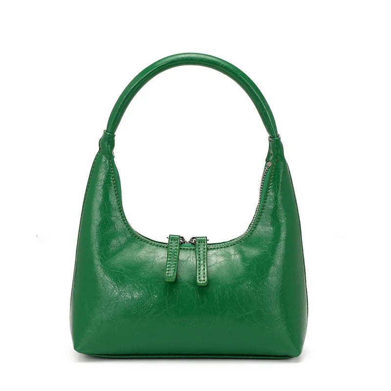 Aurora Leather Baguette Bag