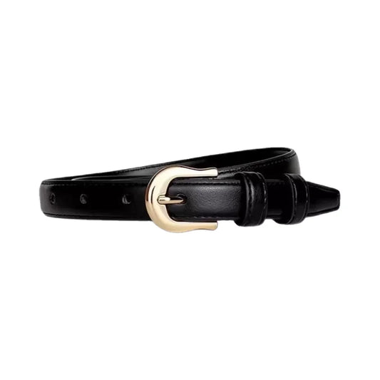 Women's Genuine Leather Belt - Noir