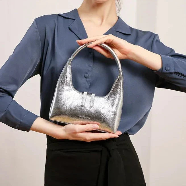 Aurora Leather Baguette Bag