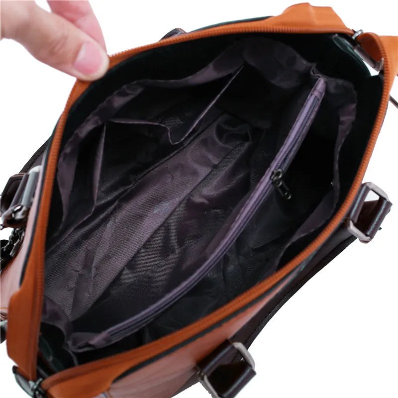 Premium Leather Kit - Bag + Wallet + Clutch + Complimentary Pouch