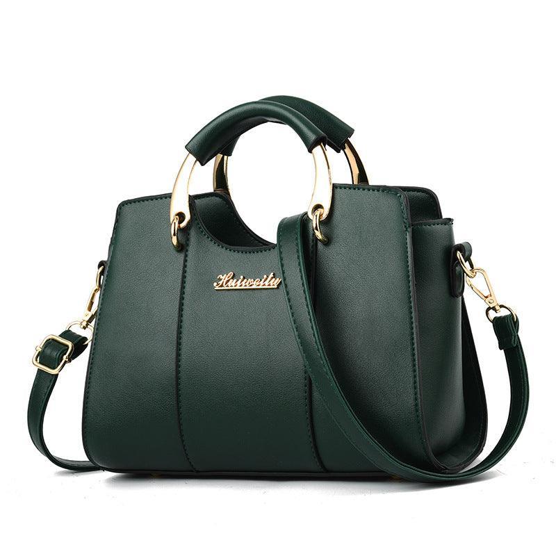 Luxurious Women's Leather Crossbody Bag - Atena