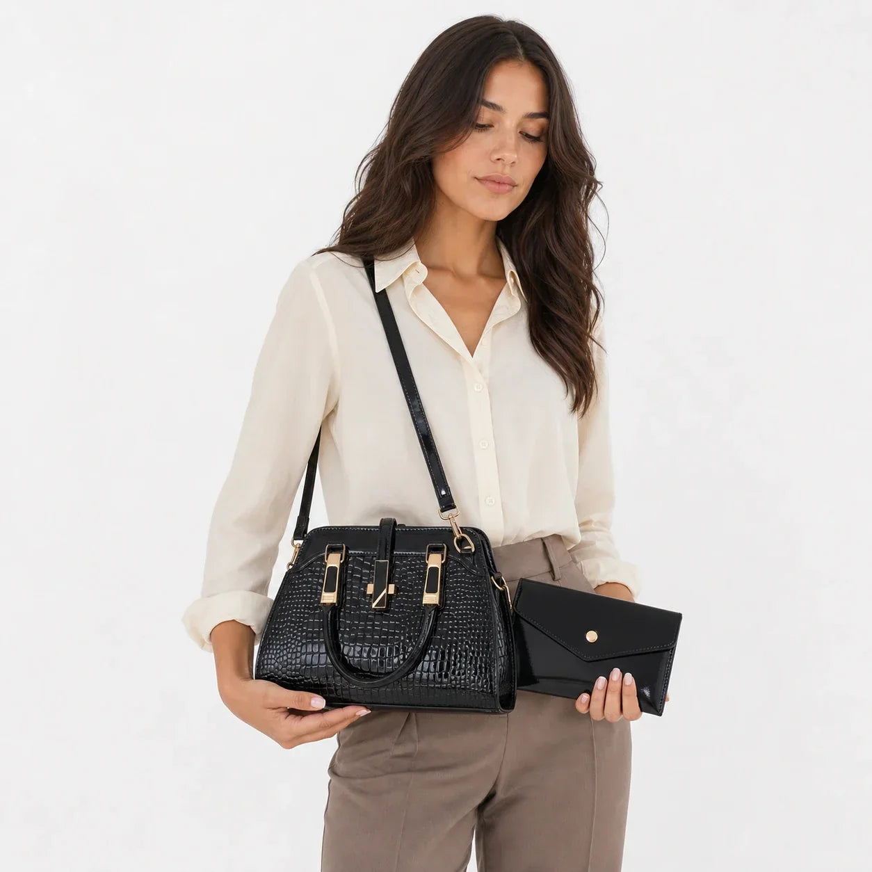 Bag and Wallet Kit in Leather - Vian